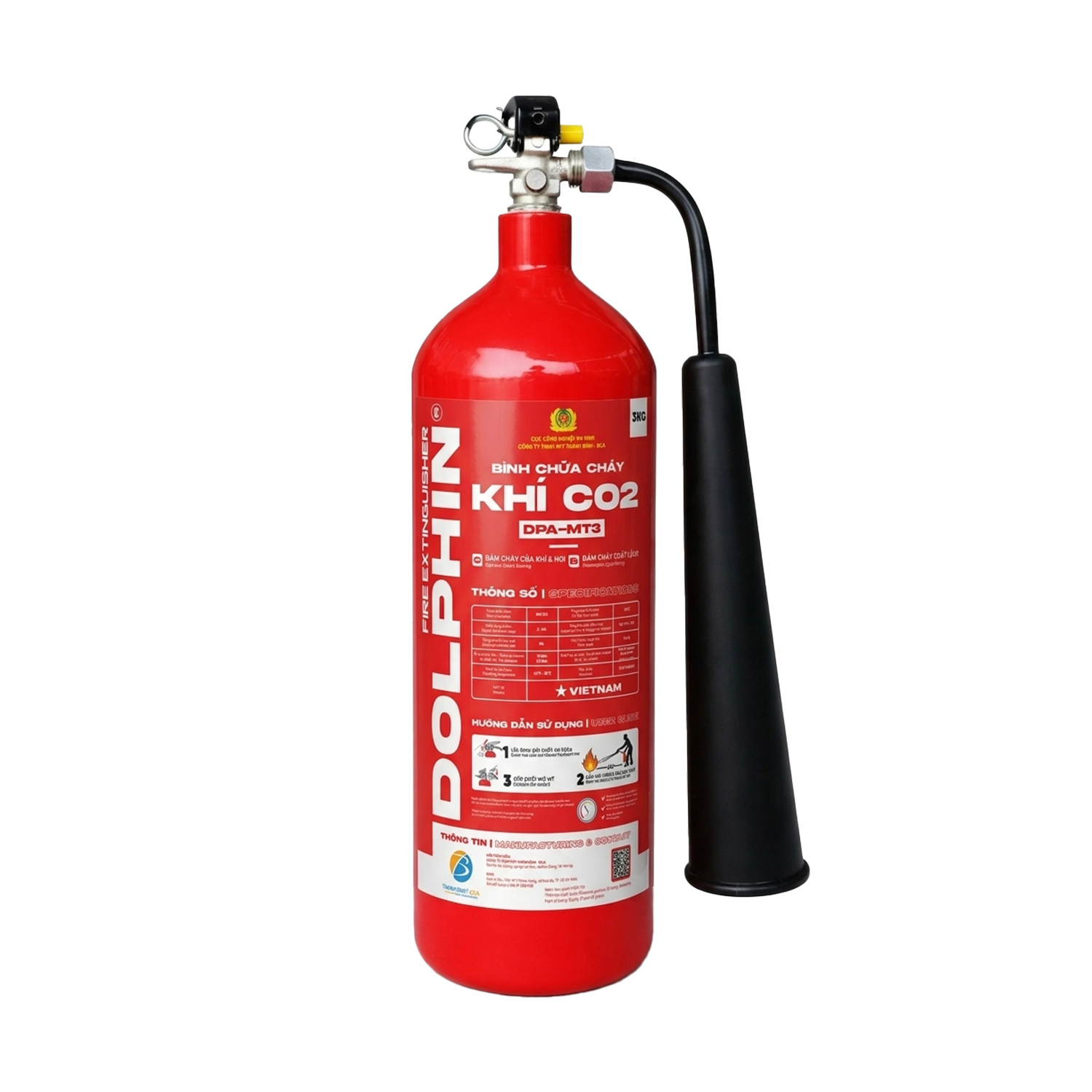 Bình chữa cháy khí CO2 Dolphin DPA-MT3 3kg