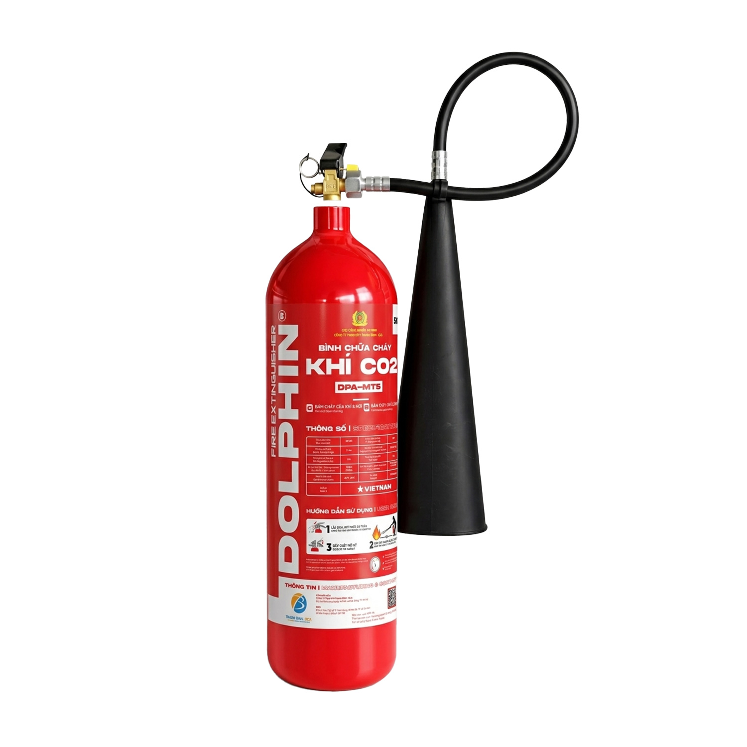 Bình chữa cháy khí CO2 Dolphin DPA-MT5 5kg